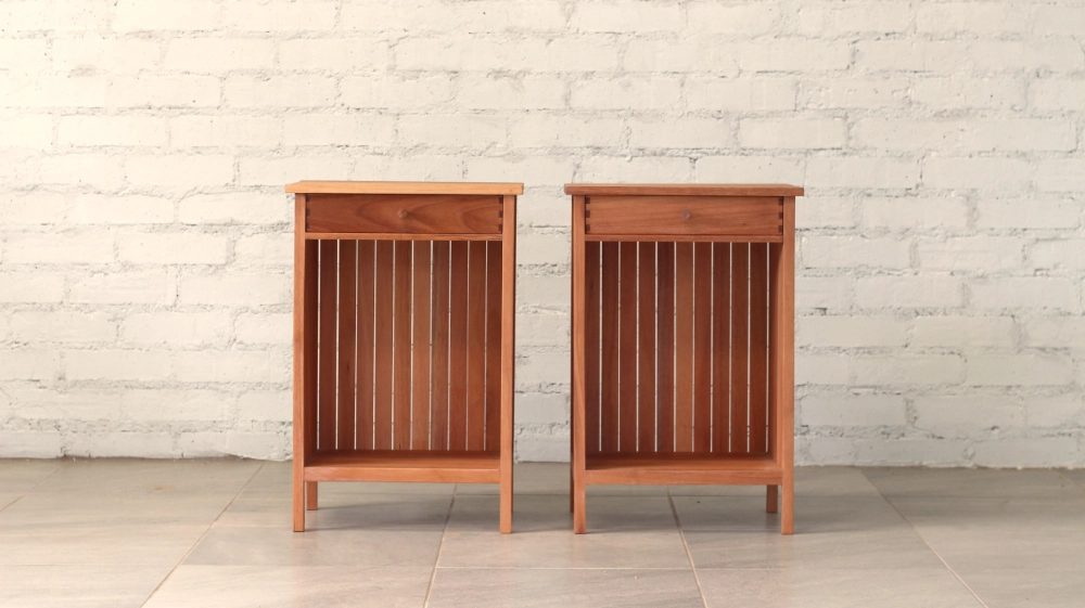 Pair of Eucalyptus Grandis bedside tables