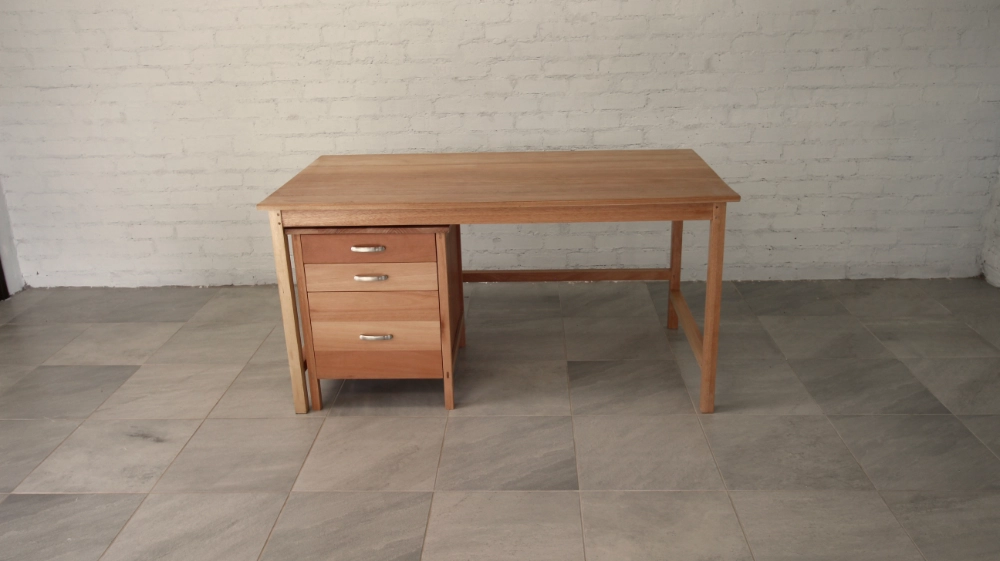Desk Linear Front With Drawer Set Eucalyptus grandis desk and drawer set