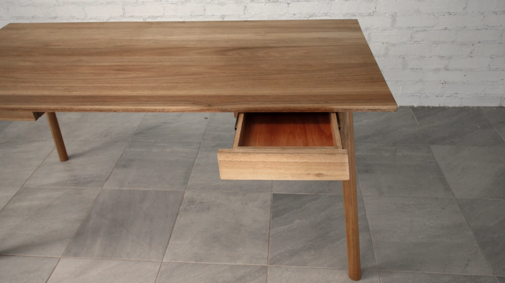 Eucalyptus Cloeziana desk drawer detail