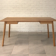 Desk round legs two drawer made from Eucalyptus Cloeziana